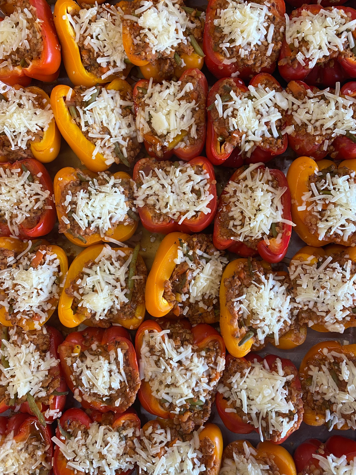 Poivrons farcis, format familial