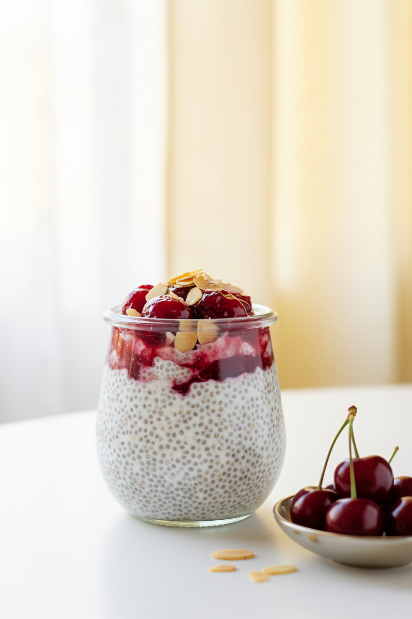 Pudding de chia à la cerise