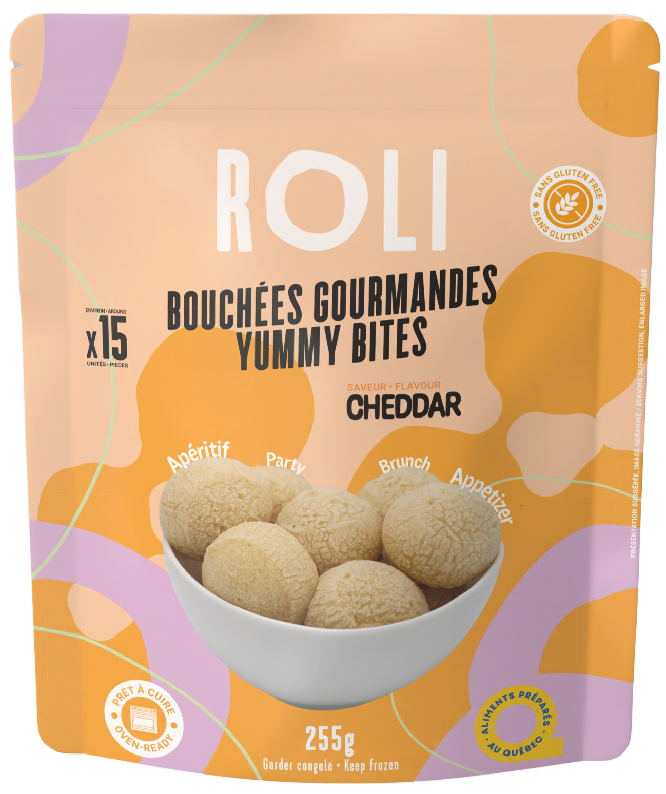 ROLI FOODS, BOUCHÉES GOURMANDES SAVEUR CHEDDAR