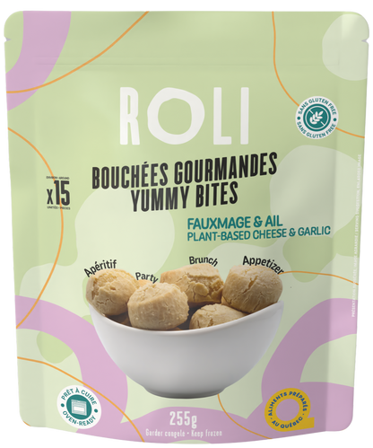 ROLI FOODS, BOUCHÉES GOURMANDES AU FAUXMAGE & AIL