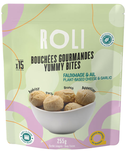 ROLI FOODS, BOUCHÉES GOURMANDES AU FAUXMAGE & AIL