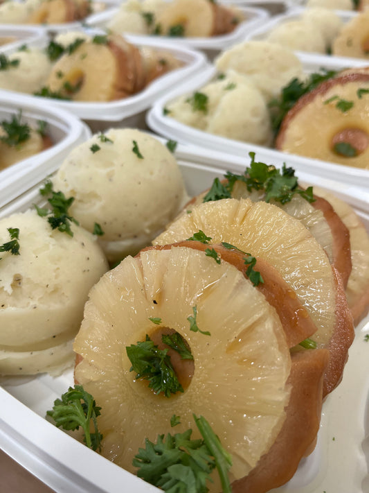 Jambon végétalien à l'ananas