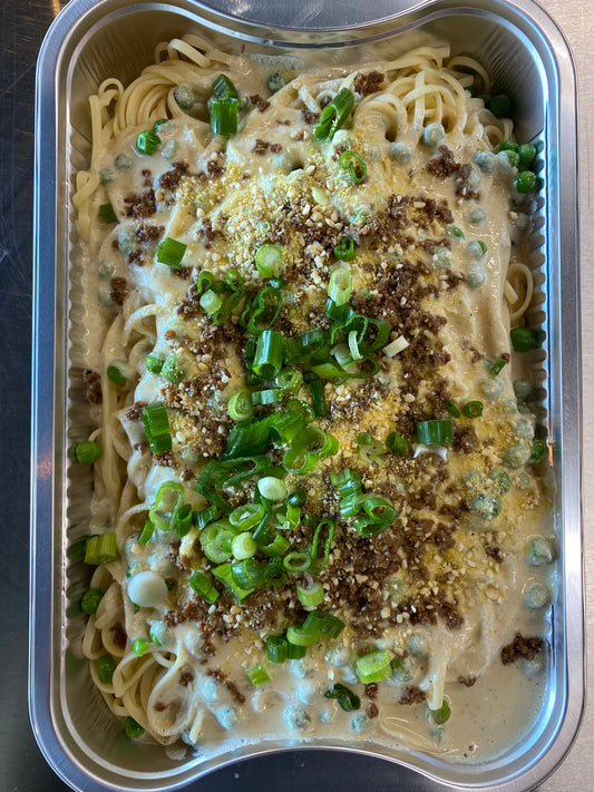 Format familial de linguine carbonara