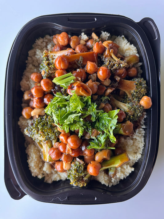 Couscous au brocoli & pois chiches