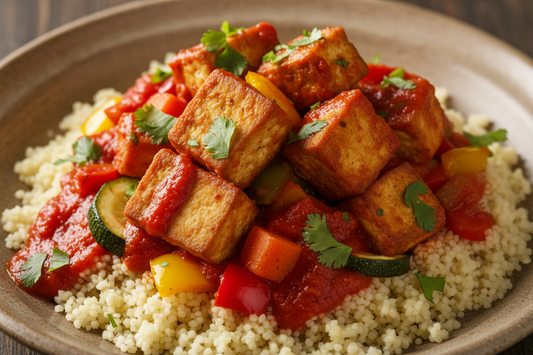 le tofu plein de sauce